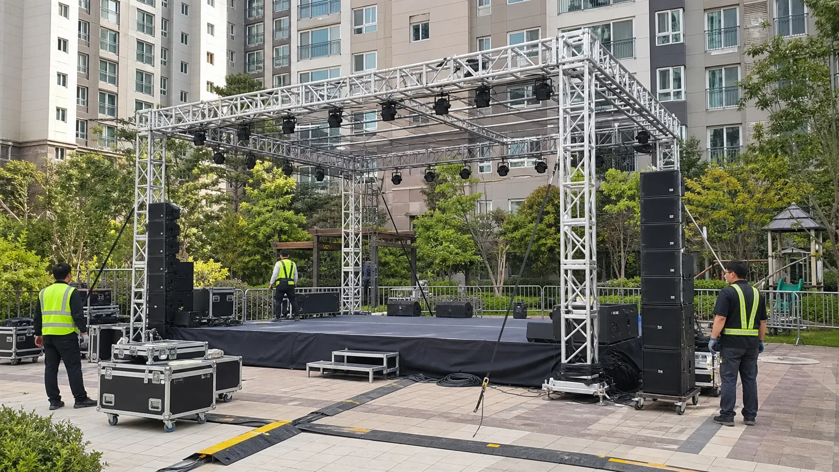 아파트행사 무대설치